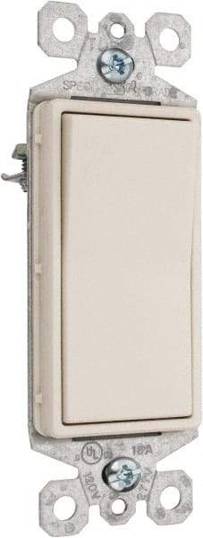 Pass & Seymour - 1 Pole, 120 to 277 VAC, 15 Amp, Specification Grade, Rocker, Wall and Dimmer Light Switch - 1.43 Inch Wide x 4.19 Inch High - Eagle Tool & Supply