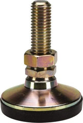 J.W. Winco - 5/8-11 Bolt Thread, Studded Pivotal Stud Mount Leveling Pad & Mount - 4,350 Max Lb Capacity, 2-1/2" Base Diam - Eagle Tool & Supply