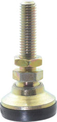 J.W. Winco - M8 x 1.25 Bolt Thread, Studded Pivotal Stud Mount Leveling Pad & Mount - 358 Kg Capacity, 26mm Base Diam - Eagle Tool & Supply