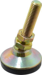 J.W. Winco - M12 x 1.75 Bolt Thread, Studded Pivotal Stud Mount Leveling Pad & Mount - 1,400 Kg Capacity, 48mm Base Diam - Eagle Tool & Supply