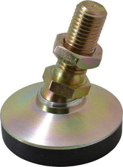 J.W. Winco - M20 x 2.5 Bolt Thread, Studded Pivotal Stud Mount Leveling Pad & Mount - 2,071 Kg Capacity, 76mm Base Diam - Eagle Tool & Supply