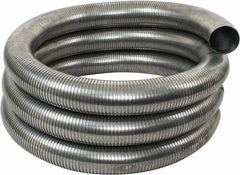 Federal Hose - 4" ID, -60 to 400°F, Galvanized Steel Unlined Flexible Metal Duct Hose - 18" Bend Radius, 25' Long - Eagle Tool & Supply