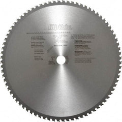 Porter-Cable - 14" Diam, 1" Arbor Hole Diam, 80 Tooth Wet & Dry Cut Saw Blade - Carbide-Tipped, Cutoff Action, Standard Round Arbor - Eagle Tool & Supply