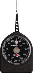 Jonard Tools - 0.05 Lb. Capacity, Mechanical Tension and Compression Force Gage - 2 gf Resolution, Aluminum Housing - Eagle Tool & Supply
