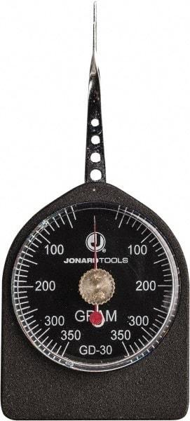 Jonard Tools - 0.11 Lb. Capacity, Mechanical Tension and Compression Force Gage - 10 gf Resolution, Aluminum Housing - Eagle Tool & Supply