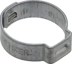 Oetiker - 17 to 19.8mm, Zinc-Plated 1-Ear Clamp - 3/4" Noml Size, 9mm Inner Width, 7mm Wide x 0.75mm Thick, Carbon Steel - Eagle Tool & Supply