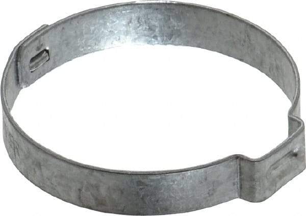 Oetiker - 35 to 38.1mm, Zinc-Plated 1-Ear Clamp - 1-1/2" Noml Size, 10mm Inner Width, 7mm Wide x 0.75mm Thick, Carbon Steel - Eagle Tool & Supply