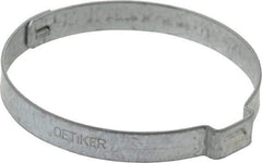 Oetiker - 48.4 to 51.5mm, Zinc-Plated 1-Ear Clamp - 2" Noml Size, 10mm Inner Width, 7mm Wide x 0.75mm Thick, Carbon Steel - Eagle Tool & Supply