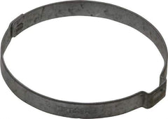 Oetiker - 55.9 to 59mm, Zinc-Plated 1-Ear Clamp - 2-5/16" Noml Size, 10mm Inner Width, 7mm Wide x 0.75mm Thick, Carbon Steel - Eagle Tool & Supply