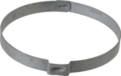 Oetiker - 60.4 to 63.5mm, Zinc-Plated 1-Ear Clamp - 2-1/2" Noml Size, 10mm Inner Width, 7mm Wide x 0.75mm Thick, Carbon Steel - Eagle Tool & Supply