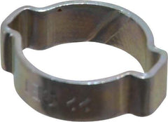 Oetiker - 18 to 22mm, Zinc-Plated 2-Ear Clamp - 13/16" Noml Size, 6.28mm Inner Width, 9mm Wide x 1.5mm Thick, Carbon Steel - Eagle Tool & Supply