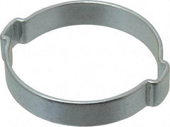 Oetiker - 40.6 to 46mm, Zinc-Plated 2-Ear Clamp - 1-3/4" Noml Size, 8.48mm Inner Width, 10mm Wide x 1.5mm Thick, Carbon Steel - Eagle Tool & Supply