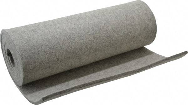 Made in USA - 3/16 Inch Thick x 60 Inch Wide x 12 Inch Long, Pressed Wool Felt Sheet - 3 Lbs/Square Yd., Gray, 400 psi - Eagle Tool & Supply