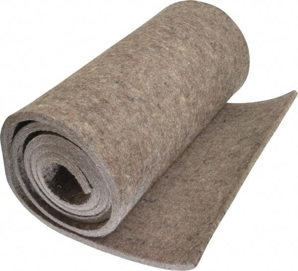 Made in USA - 3/8 Inch Thick x 60 Inch Wide x 12 Inch Long, Pressed Wool Felt Sheet - 6 Lbs/Square Yd., Gray, 400 psi - Eagle Tool & Supply