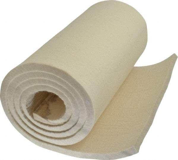 Made in USA - 1/2 Inch Thick x 66 Inch Wide x 12 Inch Long, Pressed Wool Felt Sheet - 6 Lbs/Square Yd., White, 400 psi - Eagle Tool & Supply