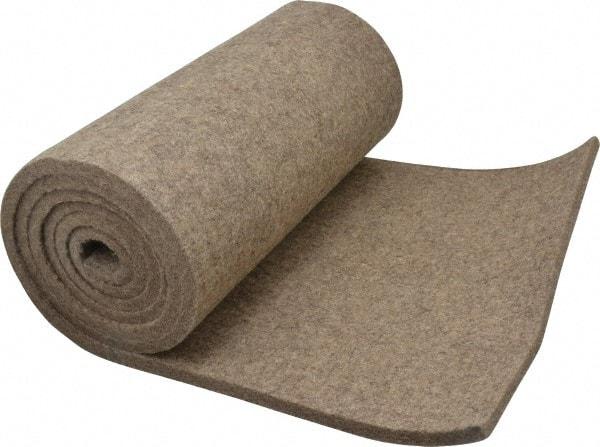 Made in USA - 3/8 Inch Thick x 72 Inch Wide x 12 Inch Long, Pressed Wool Felt Sheet - 4.6 Lbs/Square Yd., Gray, 250 psi - Eagle Tool & Supply