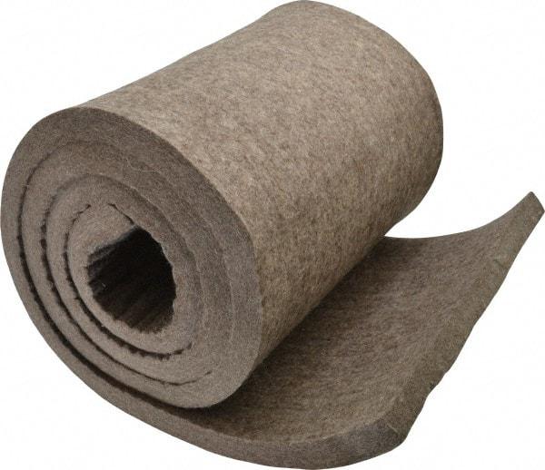 Made in USA - 3/4 Inch Thick x 72 Inch Wide x 12 Inch Long, Pressed Wool Felt Sheet - 9.2 Lbs/Square Yd., Gray, 250 psi - Eagle Tool & Supply