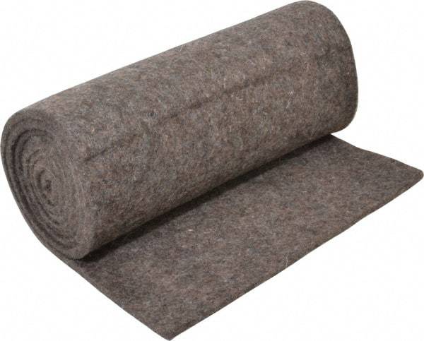 Made in USA - 1/4 Inch Thick x 72 Inch Wide x 12 Inch Long, Pressed Wool Felt Sheet - 2.1 Lbs/Square Yd., Gray, 75 psi - Eagle Tool & Supply