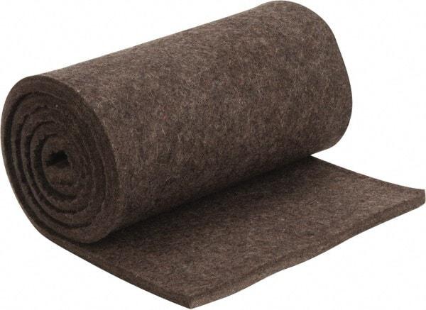 Made in USA - 1/2 Inch Thick x 72 Inch Wide x 12 Inch Long, Pressed Wool Felt Sheet - 4.2 Lbs/Square Yd., Gray, 75 psi - Eagle Tool & Supply