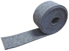 Made in USA - 1/8 Inch Thick x 1 Inch Wide x 5 Ft. Long, Felt Stripping - Gray, Plain Backing - Eagle Tool & Supply