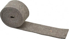 Made in USA - 1/8 Inch Thick x 2 Inch Wide x 5 Ft. Long, Felt Stripping - Gray, Plain Backing - Eagle Tool & Supply