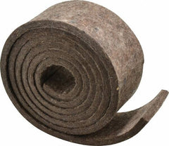 Made in USA - 1/4 Inch Thick x 2 Inch Wide x 5 Ft. Long, Felt Stripping - Gray, Plain Backing - Eagle Tool & Supply