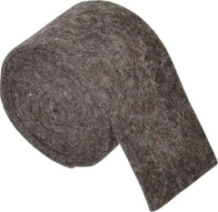 Made in USA - 1/8 Inch Thick x 2 Inch Wide x 5 Ft. Long, Felt Stripping - Gray, Plain Backing - Eagle Tool & Supply