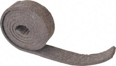 Made in USA - 1/4 Inch Thick x 1-1/2 Inch Wide x 5 Ft. Long, Felt Stripping - Gray, Plain Backing - Eagle Tool & Supply