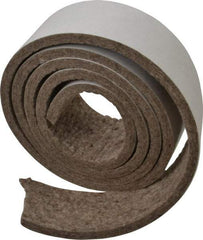 Made in USA - 1/4 Inch Thick x 2 Inch Wide x 5 Ft. Long, Felt Stripping - Gray, Adhesive Backing - Eagle Tool & Supply