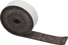 Made in USA - 1/8 Inch Thick x 1 Inch Wide x 5 Ft. Long, Felt Stripping - Gray, Adhesive Backing - Eagle Tool & Supply