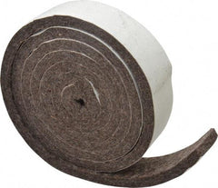 Made in USA - 1/4 Inch Thick x 1 Inch Wide x 5 Ft. Long, Felt Stripping - Gray, Adhesive Backing - Eagle Tool & Supply