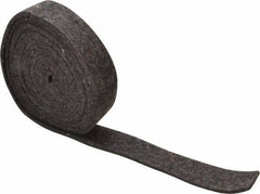 Made in USA - 1/8 Inch Thick x 1 Inch Wide x 10 Ft. Long, Felt Stripping - Gray, Plain Backing - Eagle Tool & Supply