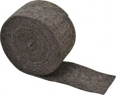 Made in USA - 1/8 Inch Thick x 2 Inch Wide x 10 Ft. Long, Felt Stripping - Gray, Plain Backing - Eagle Tool & Supply