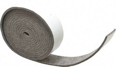 Made in USA - 1/8 Inch Thick x 1-1/2 Inch Wide x 10 Ft. Long, Felt Stripping - Gray, Adhesive Backing - Eagle Tool & Supply