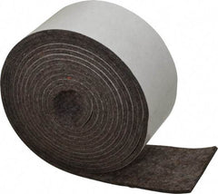 Made in USA - 1/8 Inch Thick x 2 Inch Wide x 10 Ft. Long, Felt Stripping - Gray, Adhesive Backing - Eagle Tool & Supply