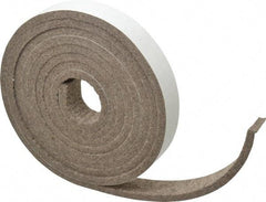 Made in USA - 1/4 Inch Thick x 1 Inch Wide x 10 Ft. Long, Felt Stripping - Gray, Adhesive Backing - Eagle Tool & Supply