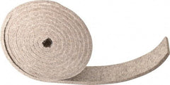 Made in USA - 1/4 Inch Thick x 2 Inch Wide x 10 Ft. Long, Felt Stripping - Gray, Adhesive Backing - Eagle Tool & Supply