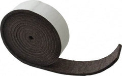 Made in USA - 1/4 Inch Thick x 2 Inch Wide x 10 Ft. Long, Felt Stripping - Gray, Adhesive Backing - Eagle Tool & Supply