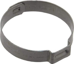 Oetiker - 28.5 to 31.6mm, 1-Ear Clamp - 1-1/4" Noml Size, 10mm Inner Width, 7mm Wide x 0.6mm Thick, Stainless Steel - Eagle Tool & Supply