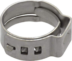 Oetiker - Stepless Ear Clamp - 35/64" Noml Size, 8mm Inner Width, 7mm Wide x 0.6mm Thick, Stainless Steel - Eagle Tool & Supply