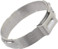 Oetiker - Stepless Ear Clamp - 1-1/8" Noml Size, 10mm Inner Width, 7mm Wide x 0.6mm Thick, Stainless Steel - Eagle Tool & Supply