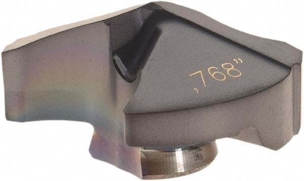 Ingersoll Cutting Tools - Series Y, 19.5mm Diam Grade IN2005 140° Replaceable Drill Tip - Carbide, TiAlN Finish, 19 Seat Size - Eagle Tool & Supply