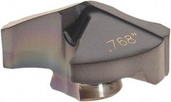 Ingersoll Cutting Tools - Series Y, 19.5mm Diam Grade IN2005 140° Replaceable Drill Tip - Carbide, TiAlN Finish, 19 Seat Size - Eagle Tool & Supply