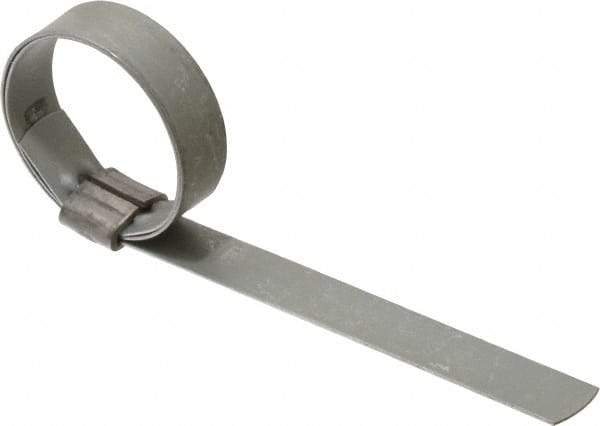 IDEAL TRIDON - 1-1/4" ID Galvanized Steel Preformed J-Type Clamp - 1/2" Wide, 0.03" Thick - Eagle Tool & Supply