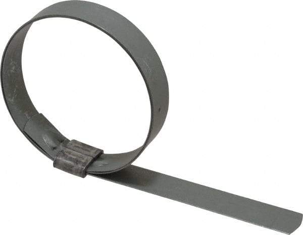 IDEAL TRIDON - 2-1/2" ID, Galvanized Steel Preformed J-Type Clamp - 5/8" Wide x 0.03" Thick - Eagle Tool & Supply