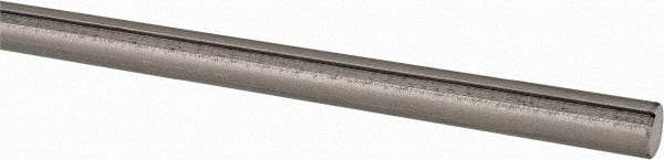 Made in USA - 3/8" Diam, 2' Long, 1045 Steel Keyed Round Linear Shafting - 3/32" Key - Eagle Tool & Supply