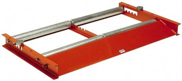 Made in USA - 48 Inches Max Width Reel Winder Roller Stand - 3,000 Lbs. Load Limit, 2 Reel Limit, 28 Inches Long x 52 Inches Wide x 4 Inches High, Structural Channel Frame with 6 Roller Positions - Eagle Tool & Supply