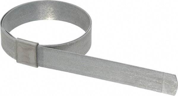 IDEAL TRIDON - 2" ID Galvanized Steel Preformed Center Punch Clamp - 5/8" Wide, 0.025" Thick - Eagle Tool & Supply