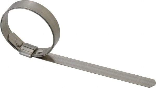 IDEAL TRIDON - 1-3/8" ID, Grade 201, Stainless Steel Preformed J-Type Clamp - 3/8" Wide x 0.025" Thick - Eagle Tool & Supply