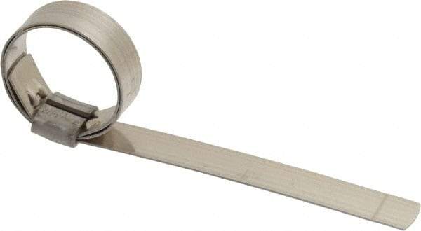 IDEAL TRIDON - 1" ID, Grade 201, Stainless Steel Preformed J-Type Clamp - 1/2" Wide x 0.03" Thick - Eagle Tool & Supply